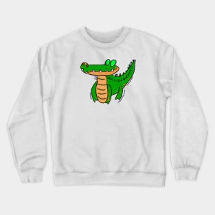 Cute Alligator Drawing Crewneck Sweatshirt